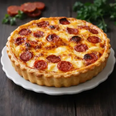 Clafoutis salé au chorizo et à la vache qui rit