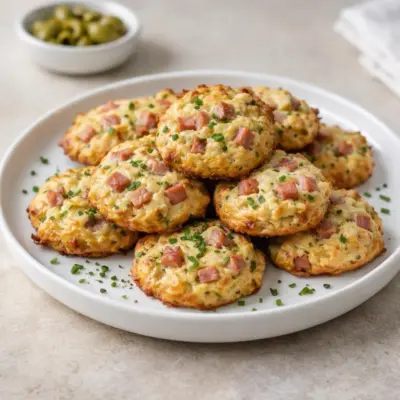 Cookies salés au parmesan et jambon – recette apéro