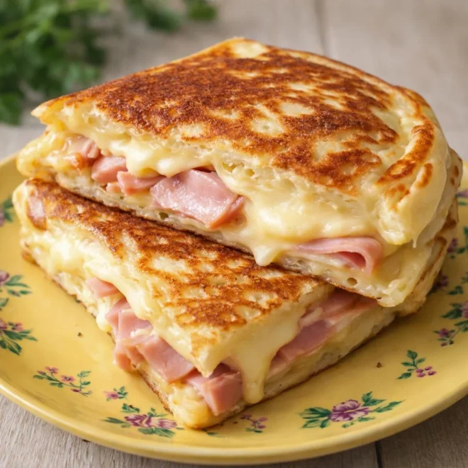 Recette de crêpes salées jambon fromage fondu (rapide)