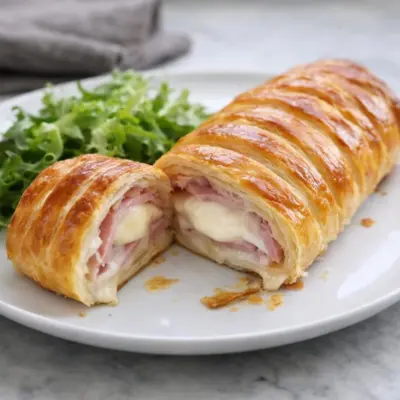 Croissant feuilleté au jambon et fromage : recette