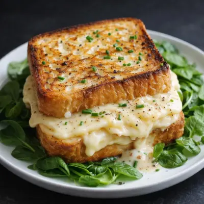 Recette croque-monsieur au chèvre et crème d’échalote