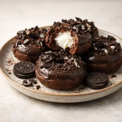 Donuts Oreo fourrés à la crème : recette moelleuse