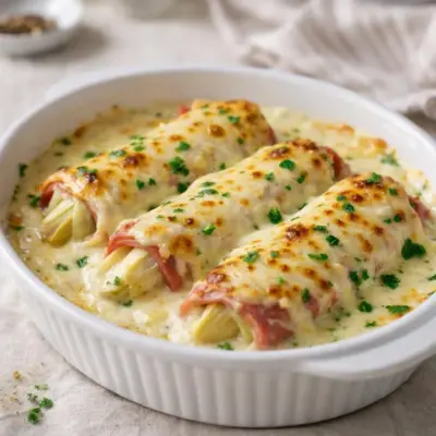 Endives au jambon gratinées à la béchamel