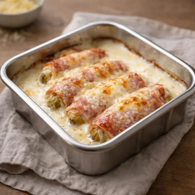 Endives au jambon gratinées à la béchamel (recette facile et moelleuse)
