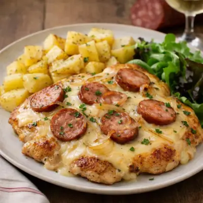 Escalope franc-comtoise Morteau & comté (recette)