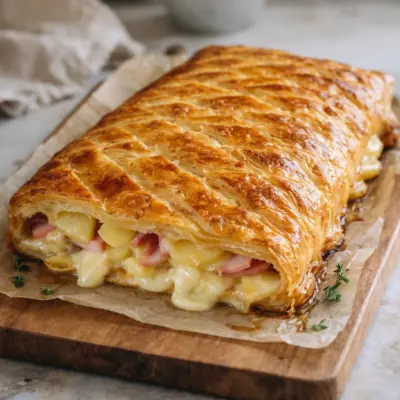 Feuilleté tartiflette au jambon et reblochon