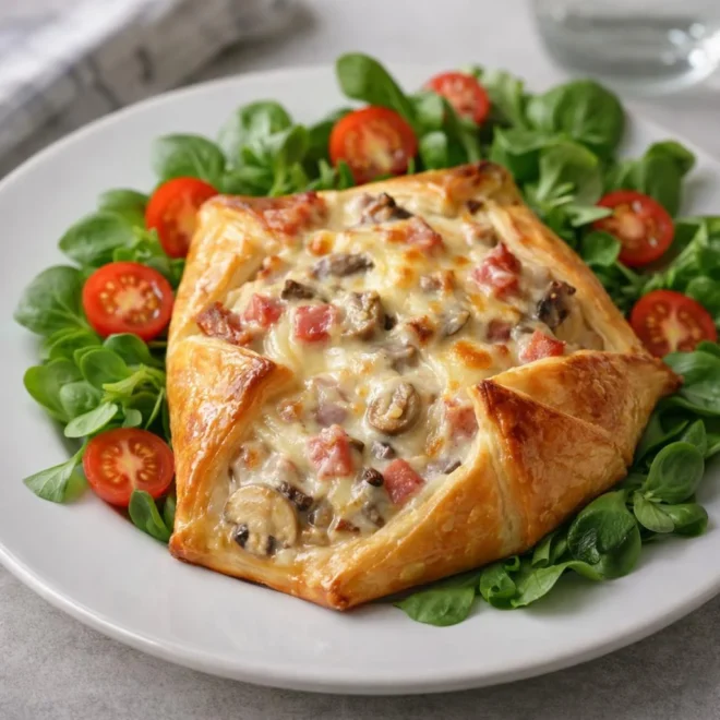 Feuilletés jambon champignons au four : crousti-fondants