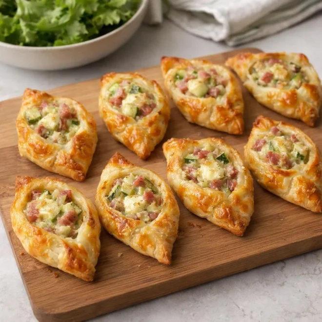 Feuilletés aux courgettes jambon comté au four : croustillan