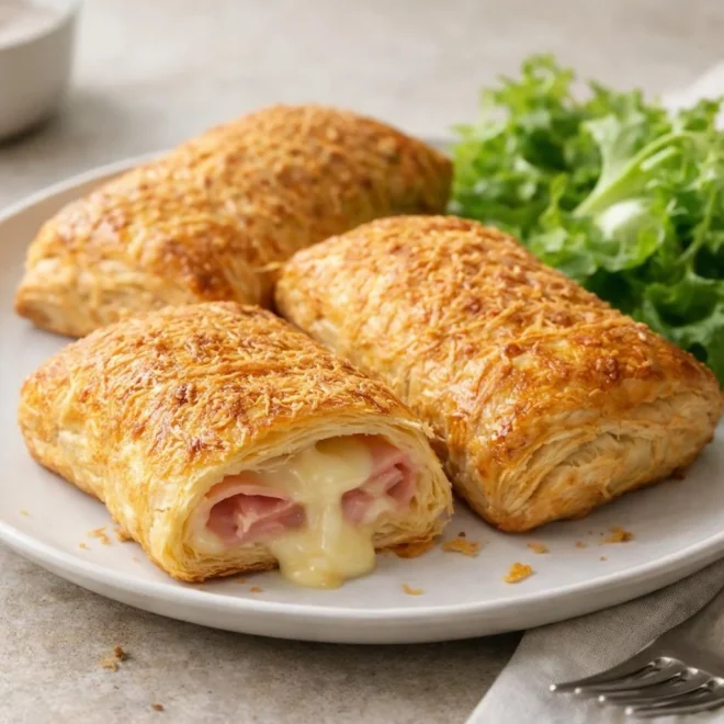Feuilletés jambon comté au four : cœur fondant