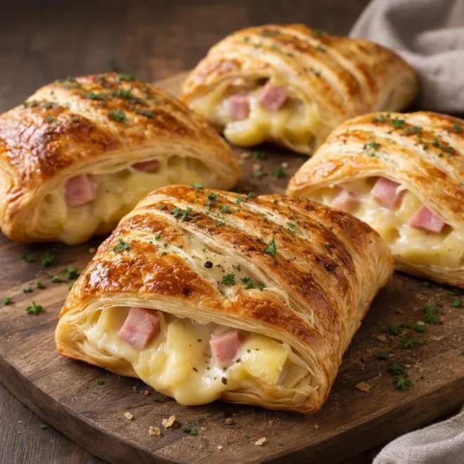 Feuilletés au jambon pommes de terre reblochon