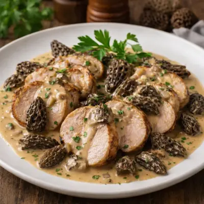 Filet mignon aux morilles sauce crémeuse : recette