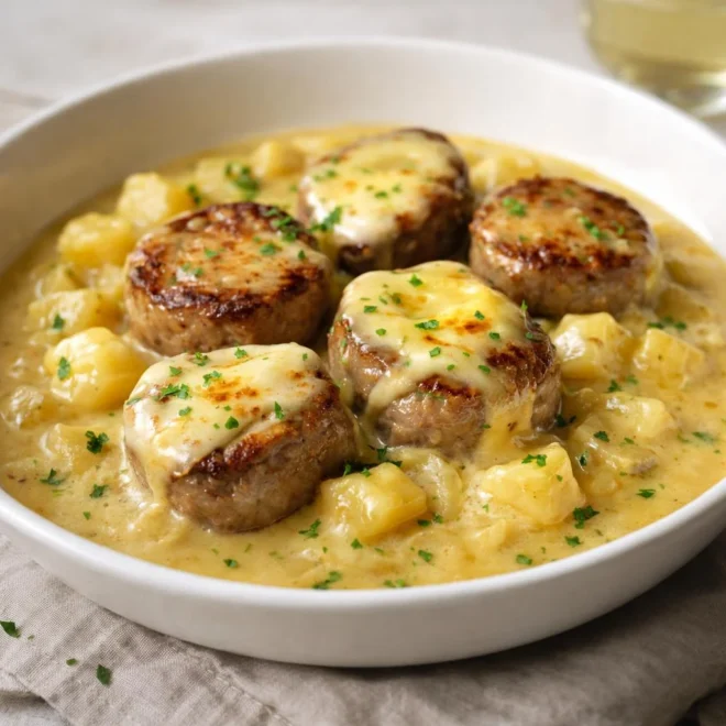 Filet mignon au reblochon fondant : recette au vin blanc