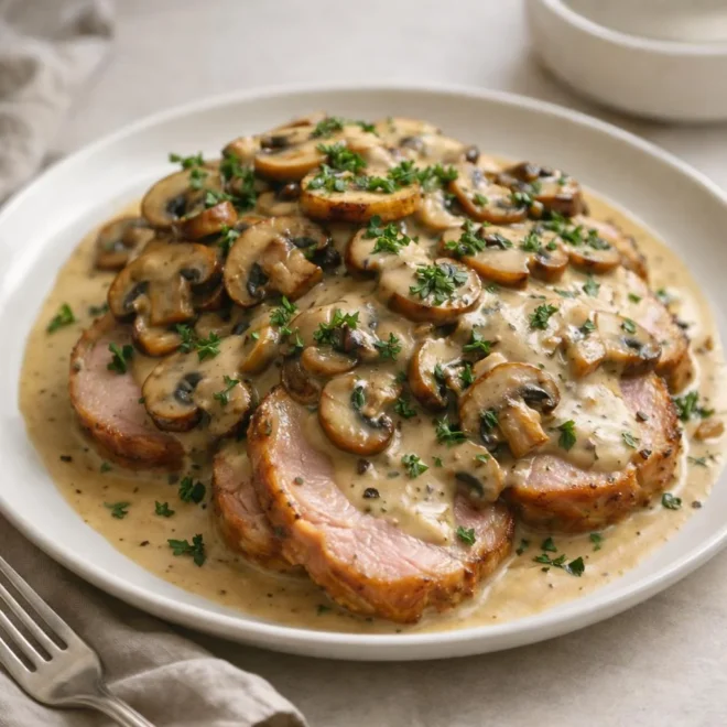 Recette filet mignon de porc aux champignons