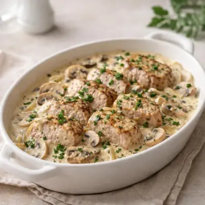 Recette filet mignon au Boursin et champignons