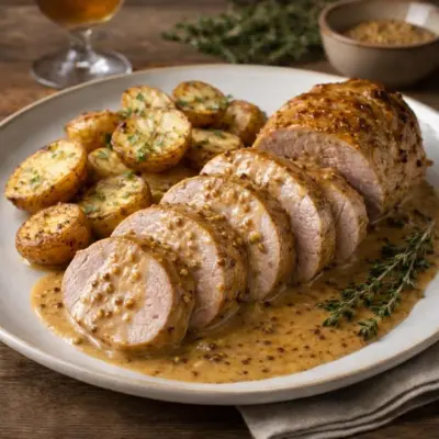 Filet mignon sauce moutarde au cognac : recette
