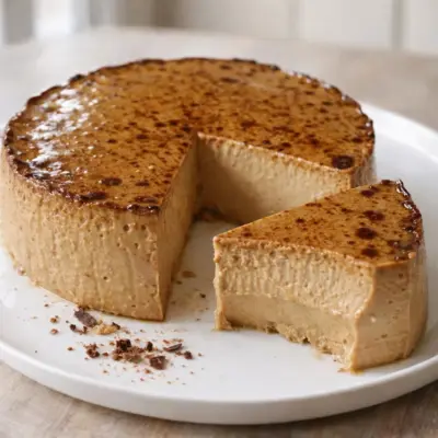 Flan au café léger 0 SP : texture crémeuse