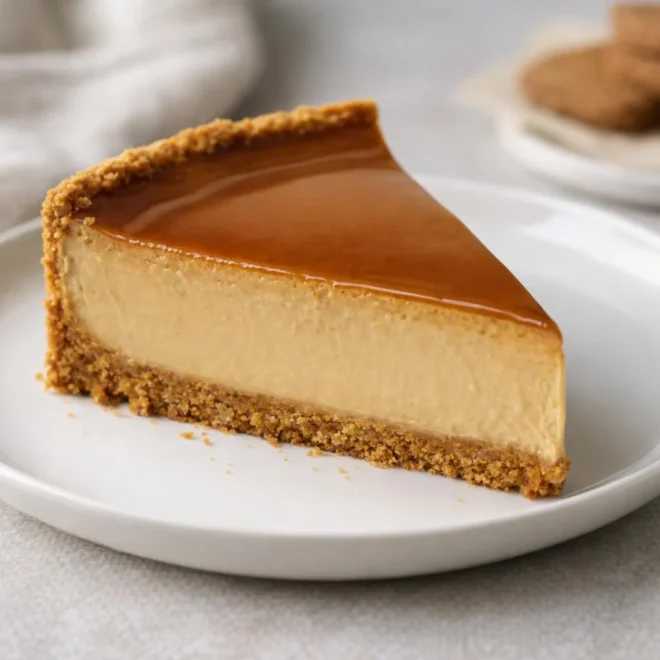 Flan au spéculoos : fondant et croustillant
