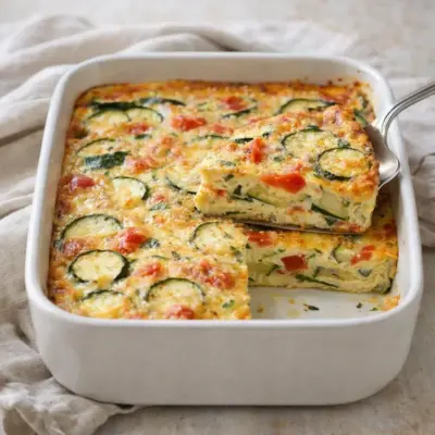 Flan de courgettes tomates parmesan au four