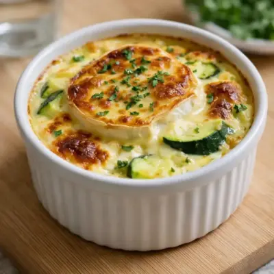 Flan de courgettes au camembert : moelleux au four