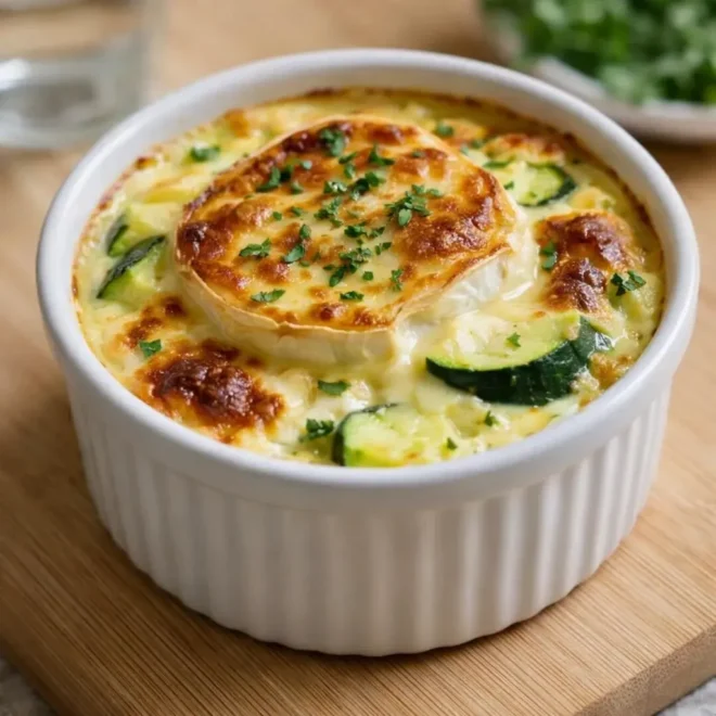 Flan de courgettes au camembert : moelleux au four