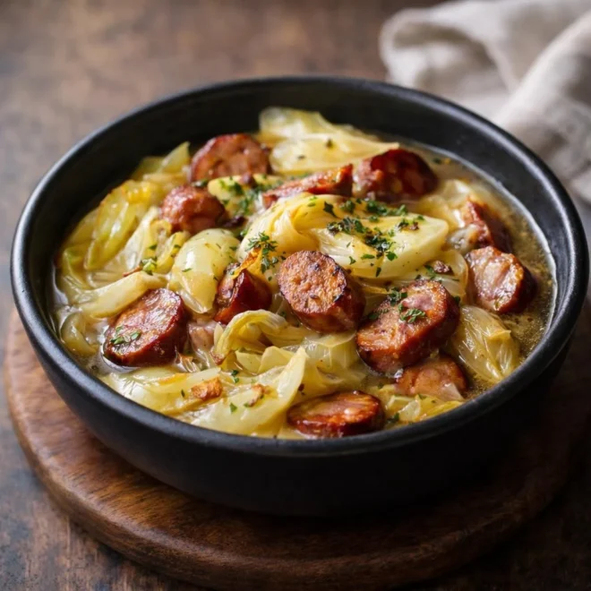 Fondue d’endives aux saucisses fumées au vin blanc