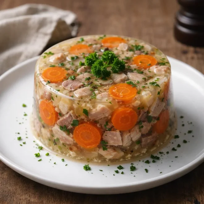 Fromage de tête traditionnel en gelée de porc