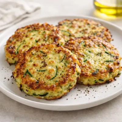 Galettes de courgettes au parmesan dorées