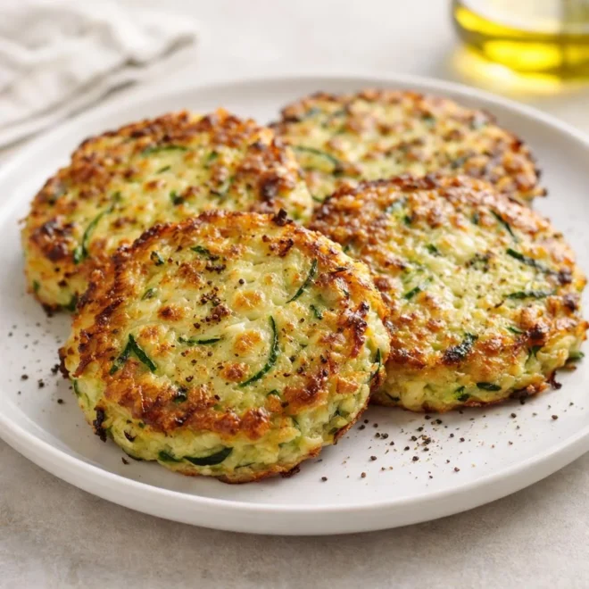 Galettes de courgettes au parmesan dorées