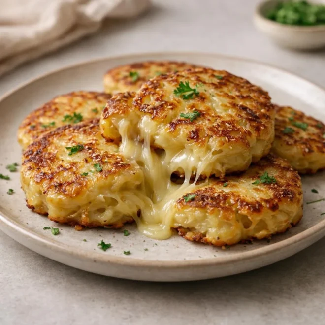 Galettes de pommes de terre au fromage : crousti-fondantes