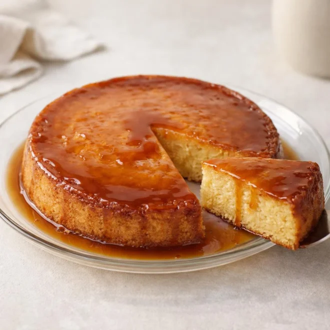 Gâteau à la semoule au caramel fondant : recette
