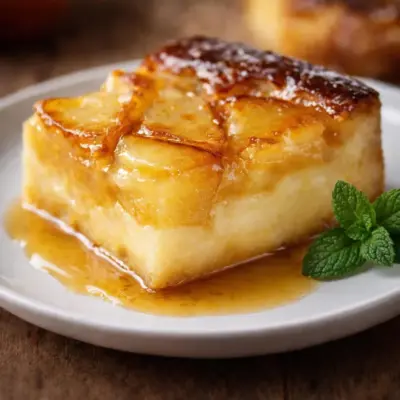 Recette gâteau fondant aux pommes et crème vanillée