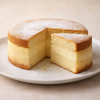 Gâteau magique à la vanille : 3 textures au four