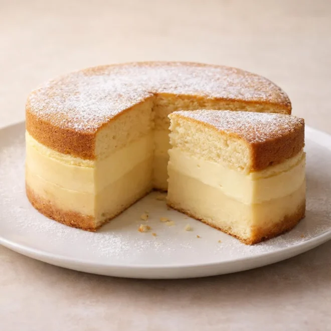 Gâteau magique à la vanille : 3 textures au four