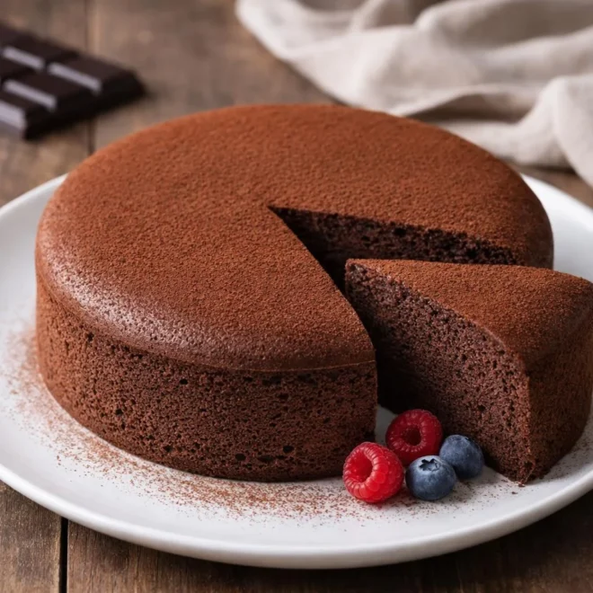 Gâteau nuage au chocolat sans farine, léger et fondant