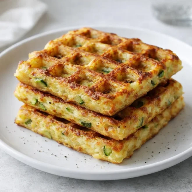 Gaufres à la courgette : crousti-fondantes au fromage