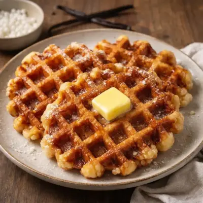 Gaufres de Liège traditionnelles au beurre et vanille
