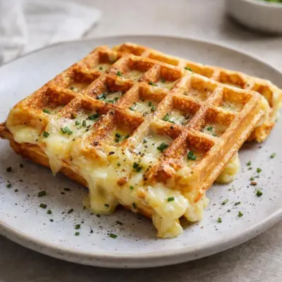 Gaufres salées au fromage : croustillantes et fondantes