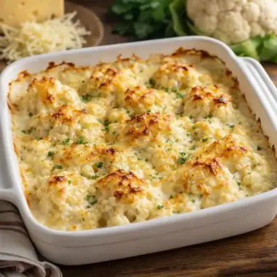 Gratin de chou-fleur à la béchamel et au comté