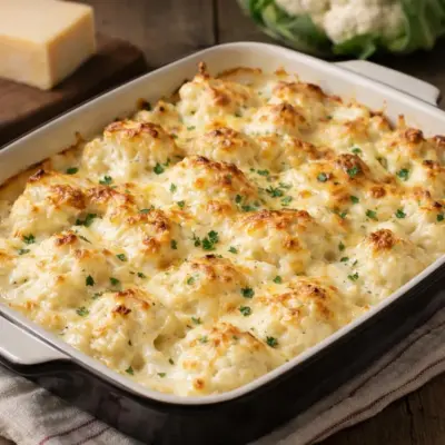 Gratin de chou-fleur à la béchamel et au comté