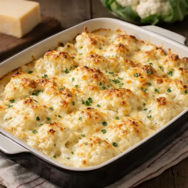 Gratin de chou-fleur à la béchamel et au comté