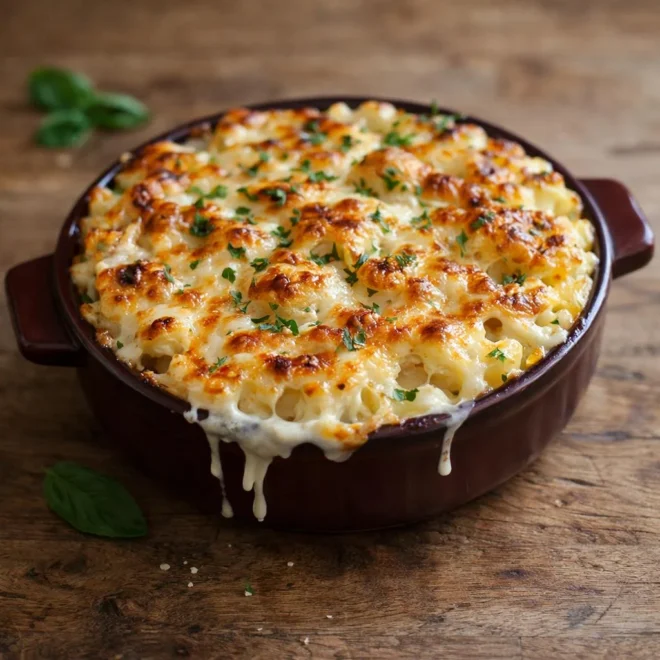 Gratin chou-fleur pommes de terre au fromage crémeux