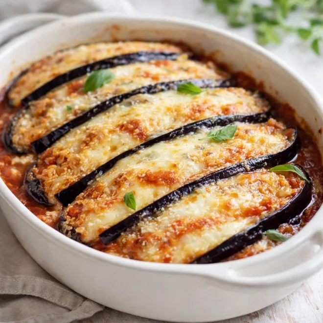 Gratin d’aubergines à la mozzarella : recette au four