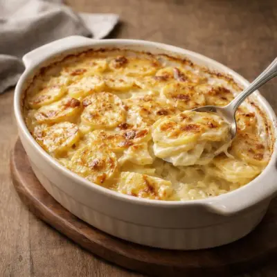 Gratin dauphinois sans fromage : pommes fondantes à la crème