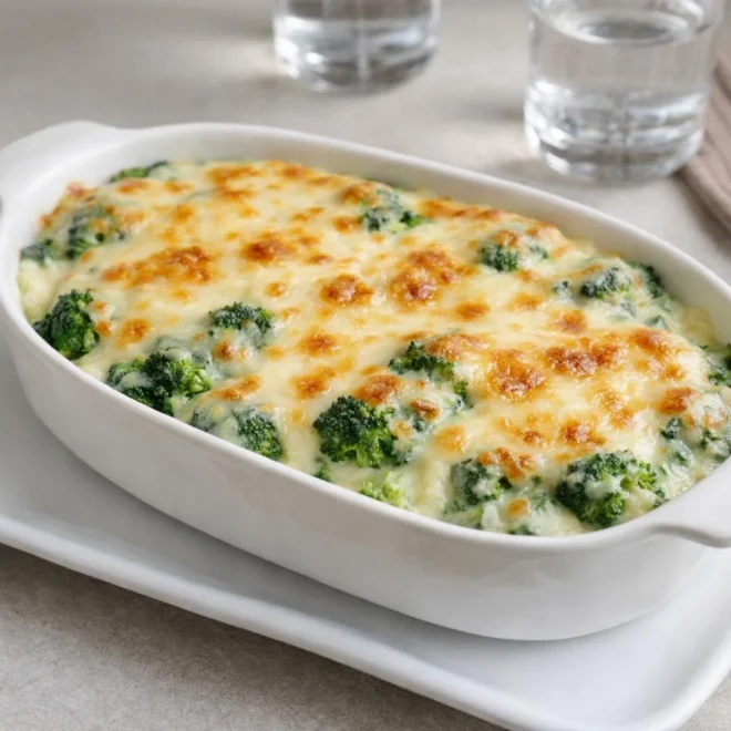 Gratin de brocoli au béchamel : ultra crémeux