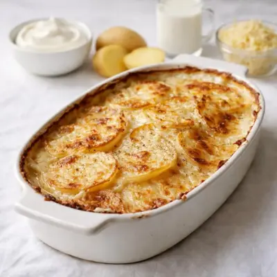 Gratin de pommes de terre express crémeux au four