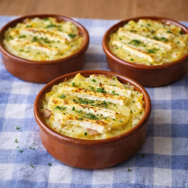 Gratin individuel de pommes de terre au camembert