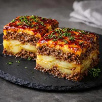 Gratin de pommes de terre au bœuf haché