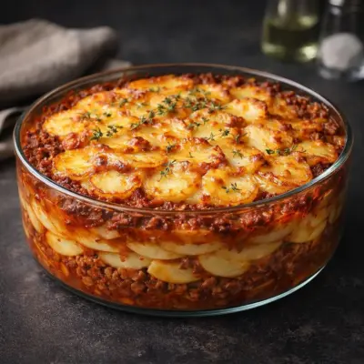 Gratin pommes de terre au bœuf haché au four