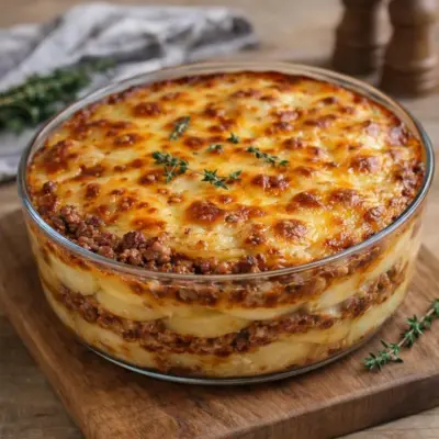 Gratin de pommes de terre bolognaise crémeux