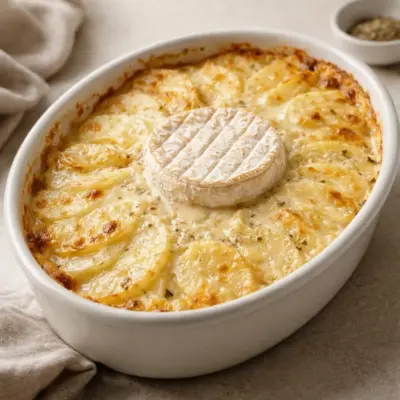 Gratin de pommes de terre au Camembert : fondant